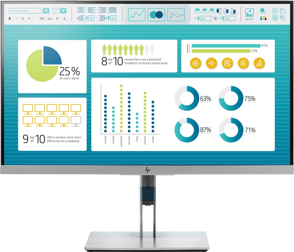 Écran 27" Full HD HP EliteDisplay E273 (1FH50AS)