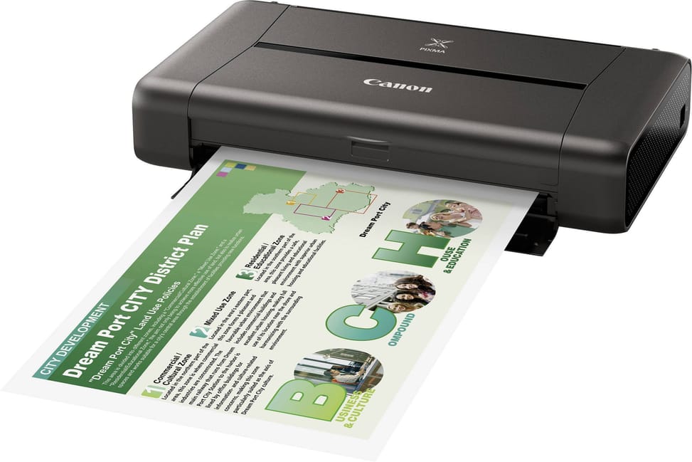 Imprimante Jet d'encre Portable Canon PIXMA iP110 avec batterie (9596B029AB)