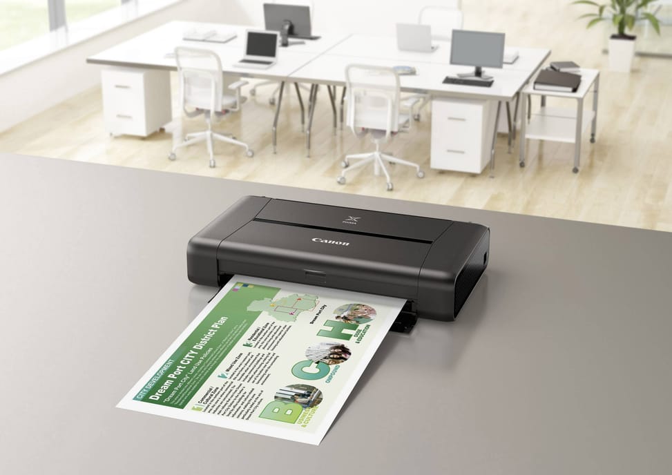 Imprimante Jet d'encre Portable Canon PIXMA iP110 avec batterie (9596B029AB)
