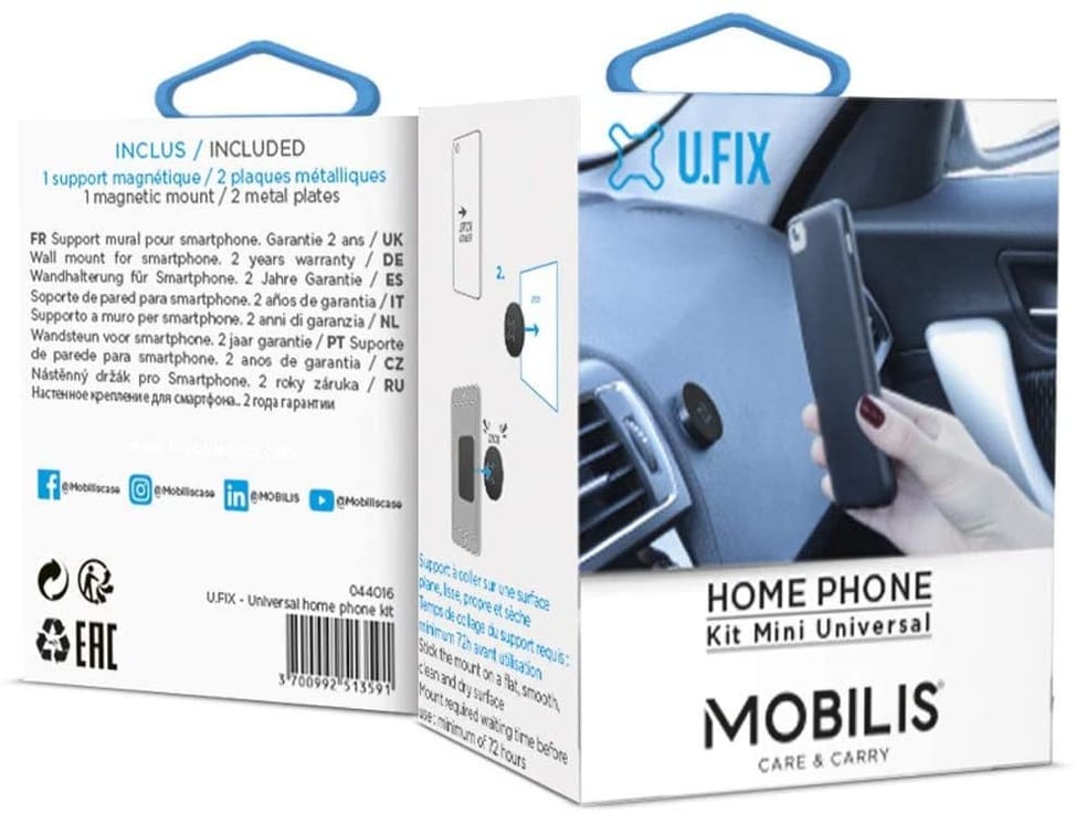 Mobilis Mini Support Mural/Voiture U.Fix pour Smartphone (044016)