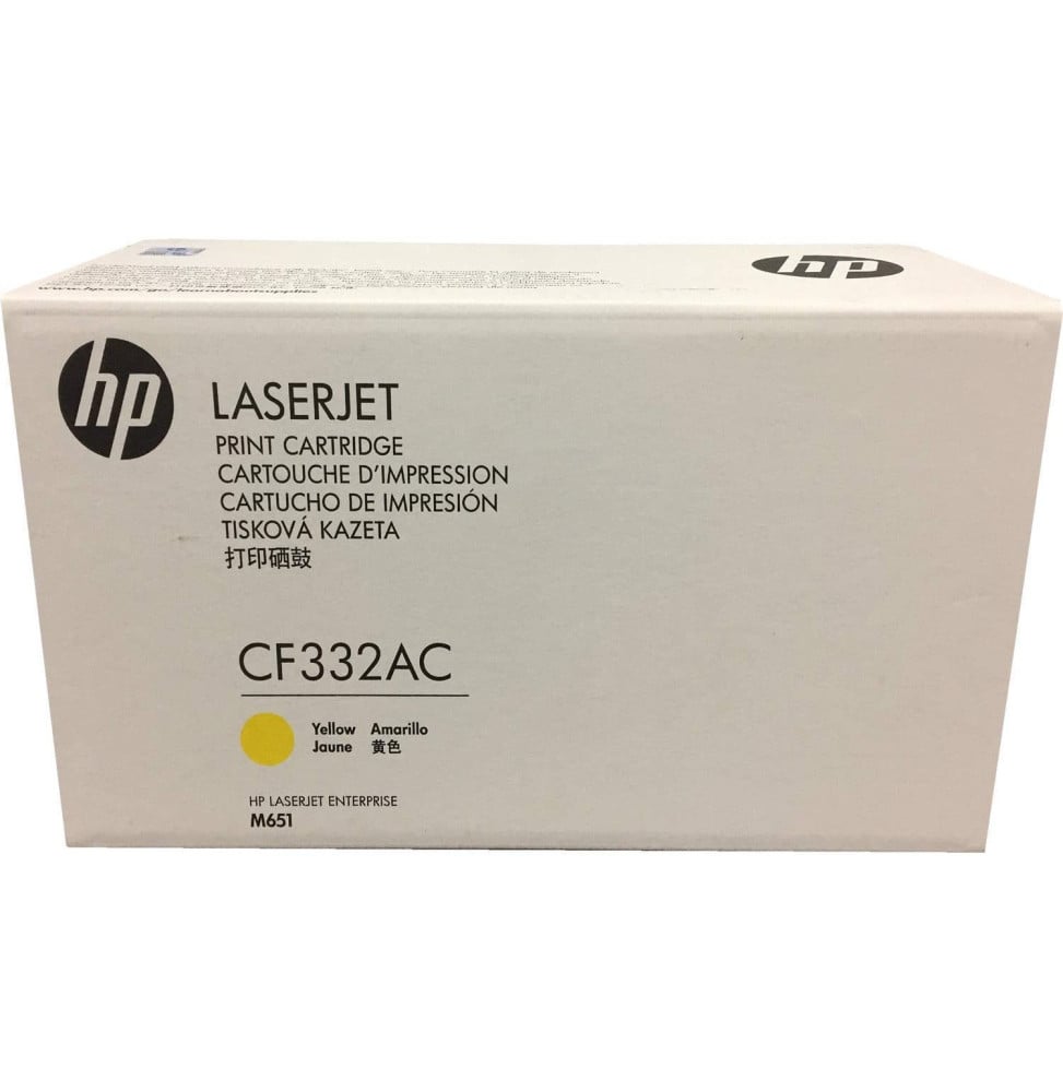 HP 654A Jaune (CF332AC) - Toner HP LaserJet d'origine