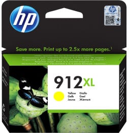 HP 912XL Jaune - Cartouche d'encre grande capacité HP d'origine (3YL83AE)