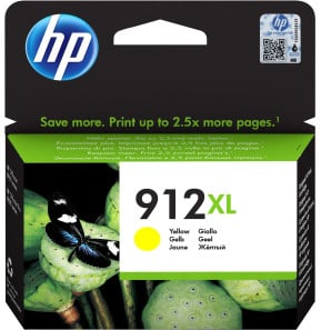 HP 912XL Jaune - Cartouche d'encre grande capacité HP d'origine (3YL83AE)