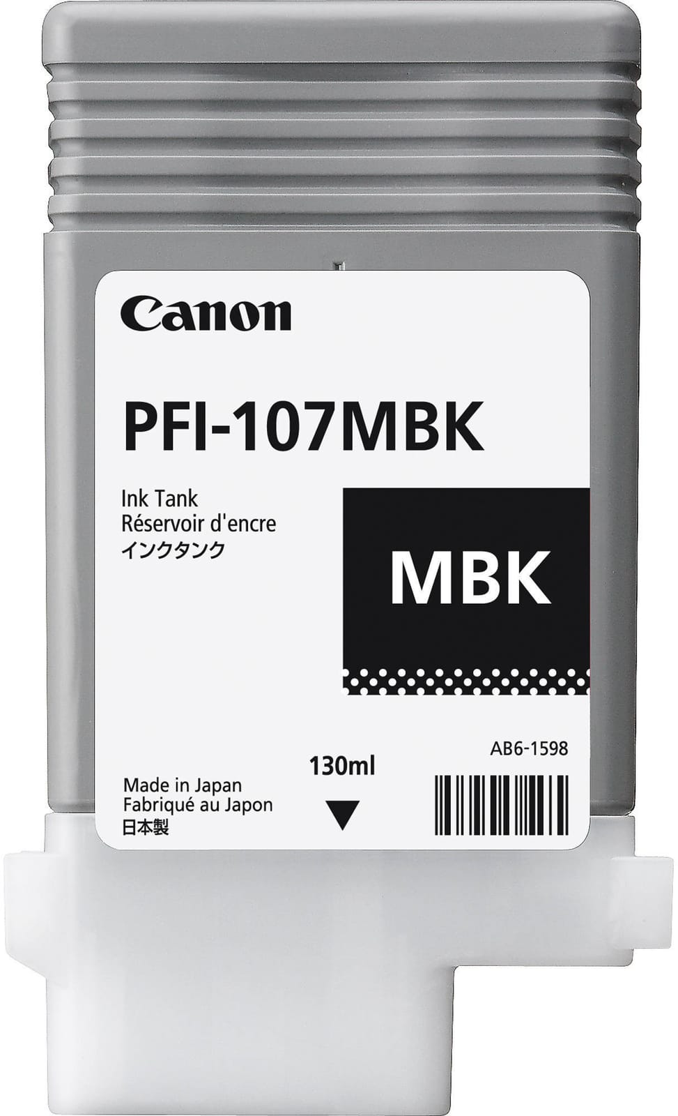Canon PFI-107 MBK Noir Mat - Cartouche d'encre Canon d'origine (6704B001AA)