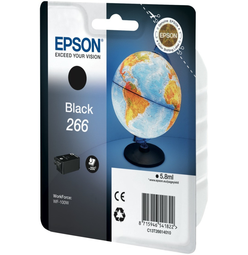 Epson Globe 266 Noir - Cartouche d'encre DURABrite Ultra N (C13T26614010) Epson Globe 266 Noir - Cartouche d'encre DURABrite Ultra N (C13T26614010)