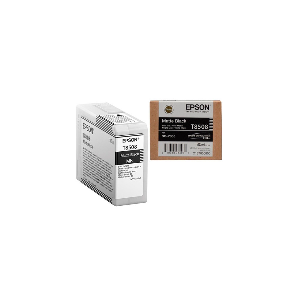 Epson T8508 Noir mat - Cartouche d'encre Epson d'origine (C13T850800)
