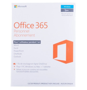 Microsoft Office 365 Personnel Français - 1 an (QQ2-01039)