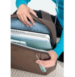 Sacoche ordinateur portable Belkin Messenger Bag 17" Chocolate/Tourmaline (F8N051EARL)