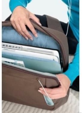 Sacoche ordinateur portable Belkin Messenger Bag 17" Chocolate/Tourmaline (F8N051EARL) — image 2