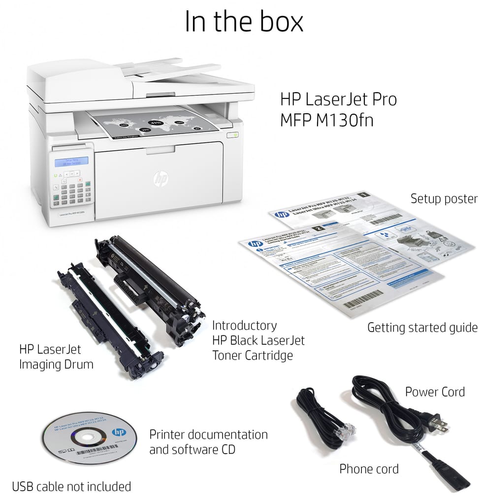 Imprimante Multifonction Laser Monochrome HP LaserJet Pro M130fn (G3Q59A)