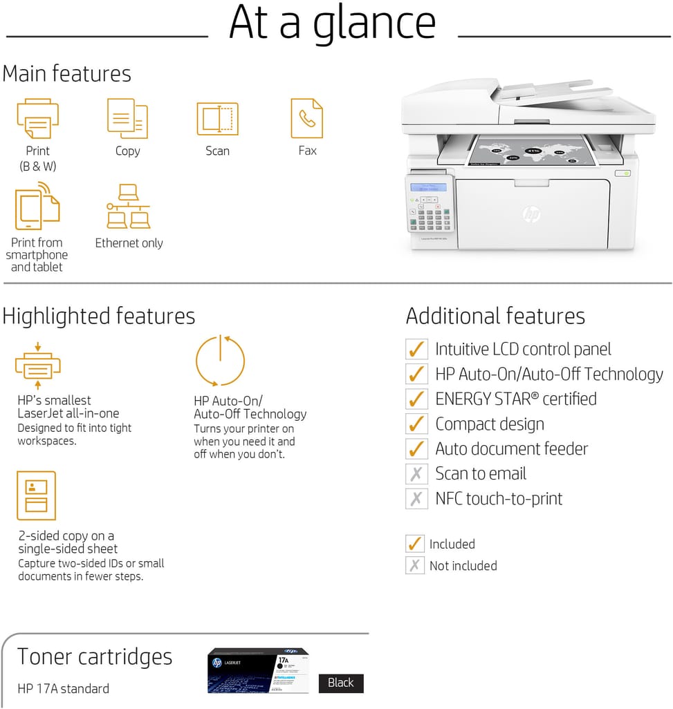 Imprimante Multifonction Laser Monochrome HP LaserJet Pro M130fn (G3Q59A)