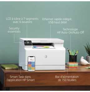 Imprimante Multifonction Laser Couleur HP LaserJet Pro M182n (7KW54A)