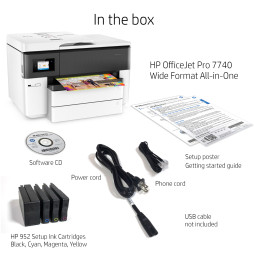 Imprimante A3 Multifonction Jet d’encre HP OfficeJet Pro 7740 (G5J38A)