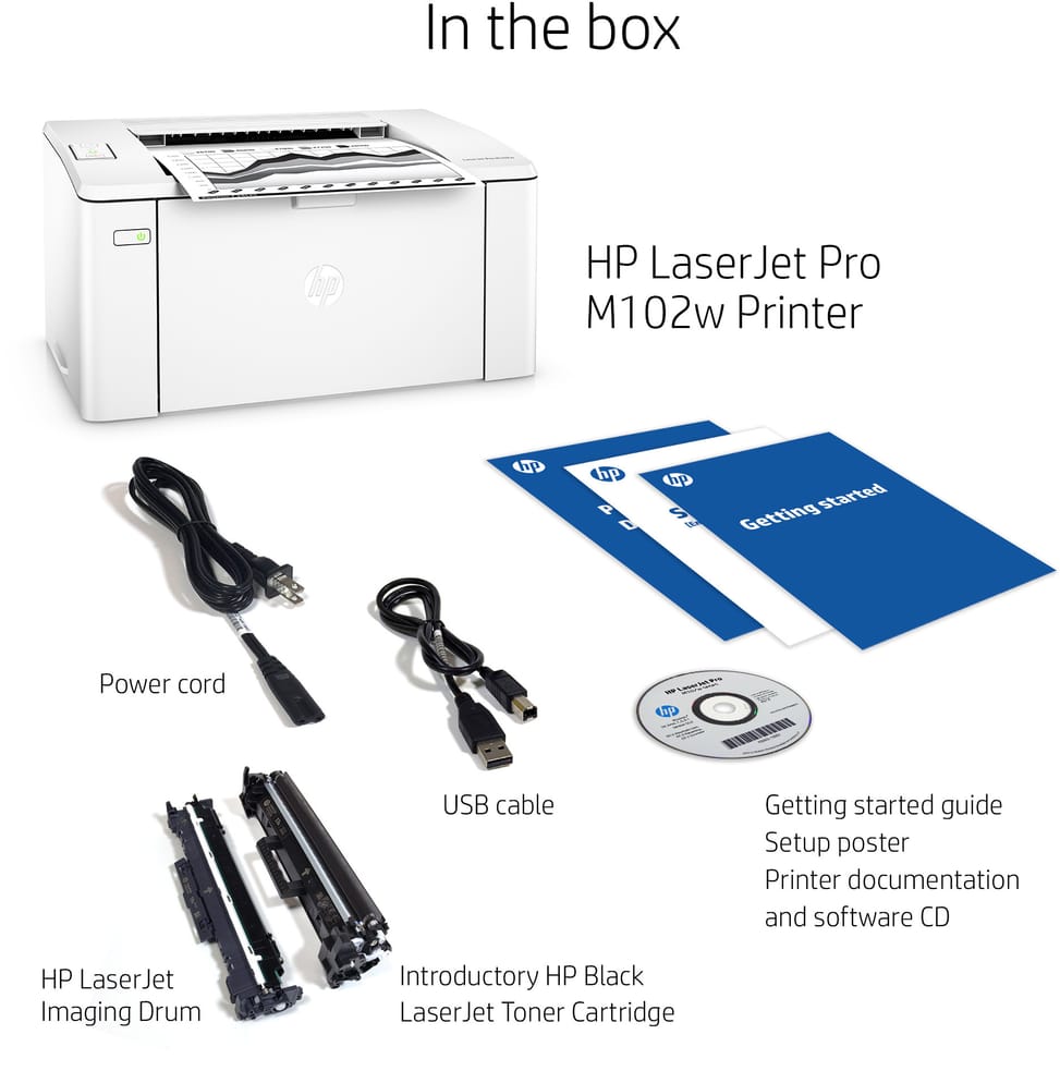 Imprimante Laser Monochrome HP LaserJet Pro M102w (G3Q35A)
