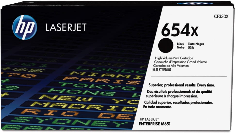 تونر HP LaserJet أصلي عالي السعة HP 654X أسود (CF330X) — صورة 1