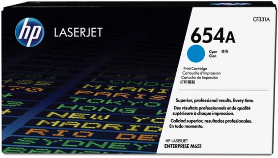 HP 654A Cyan (CF331A) - Toner HP LaserJet d'origine