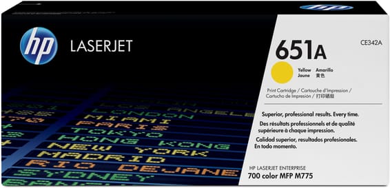 HP 651A Jaune (CE342A) - Toner HP LaserJet d'origine