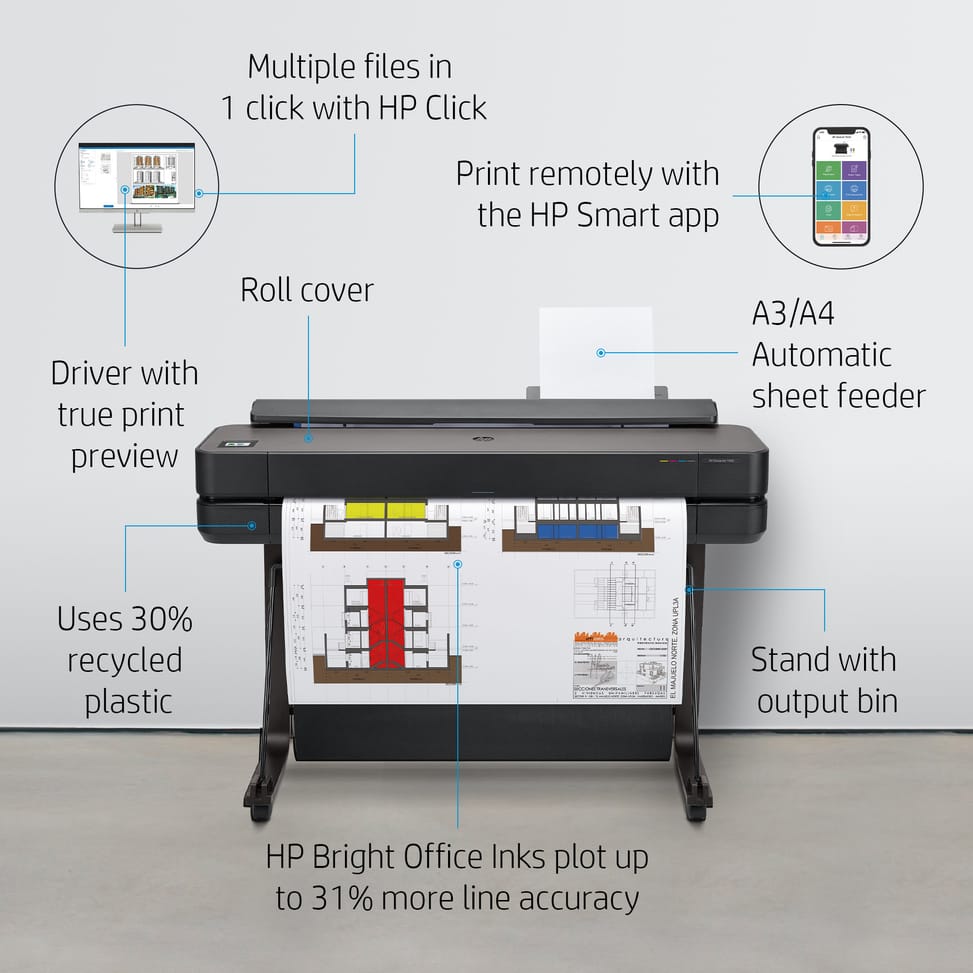 Traceur HP DesignJet T630 36" (5HB11A)