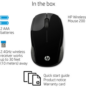 Souris HP Sans Fil 200  (X6W31AA)