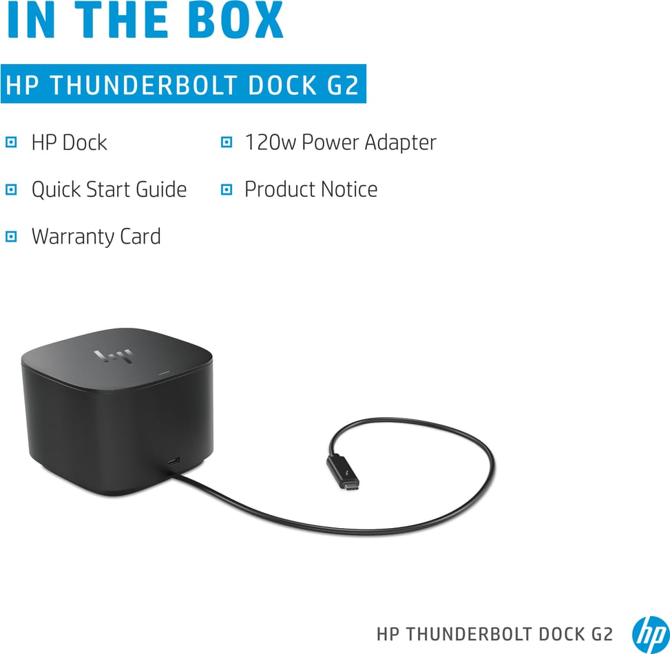 Station d'accueil HP Thunderbolt 120 W G2 (2UK37AA)