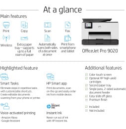 Imprimante multifonction Jet d’encre HP OfficeJet Pro 9020 (1MR78B)