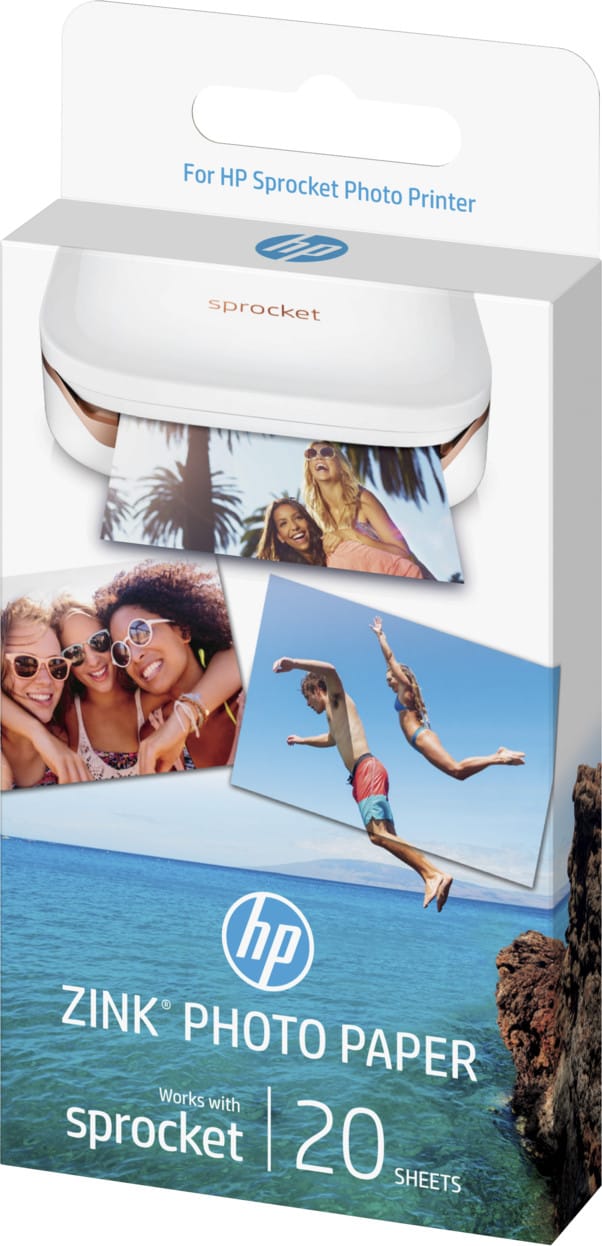 HP ZINK Sticky-backed Photo Paper-20 sht 2 x 3 in (W4Z13A)