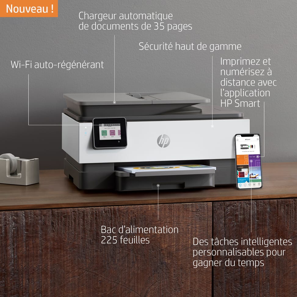 Imprimante tout-en-un HP OfficeJet Pro 8023 (1KR64B)