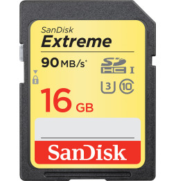 SANDISK CARTE MEMOIRE SDHC SDX 16GB EXTREME (SDSDXNE-016G-GNCIN)