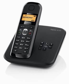 Siemens Gigaset AS185 noir - Téléphone fixe sans fil avec répondeur