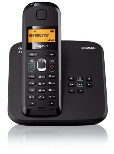Siemens Gigaset AS185 noir - Téléphone fixe sans fil avec répondeur