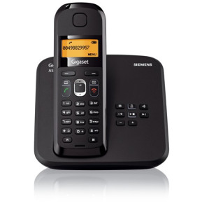 Siemens Gigaset AS185 noir - Téléphone fixe sans fil avec répondeur