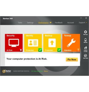 Symantec Norton 360 version 7 -  1 an/ 3 postes (21247525)