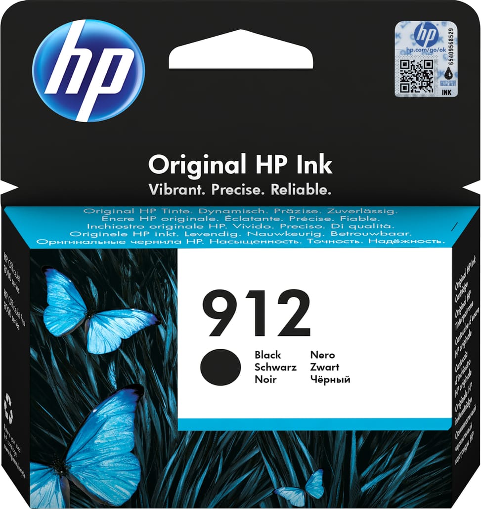 خرطوشة حبر HP أصلية HP 912 أسود (3YL80AE) — صورة 1