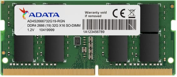 Barrette mémoire ADATA DDR4-2666 SO-DIMM 8G - 1024MX8 - Pc Portable (AD4S266638G19-S)