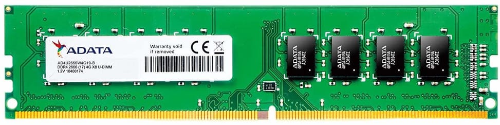 ADATA Barrette mémoire Desk DDR4-2666 UDIMM 4GB (AD4U2666J4G19-S)