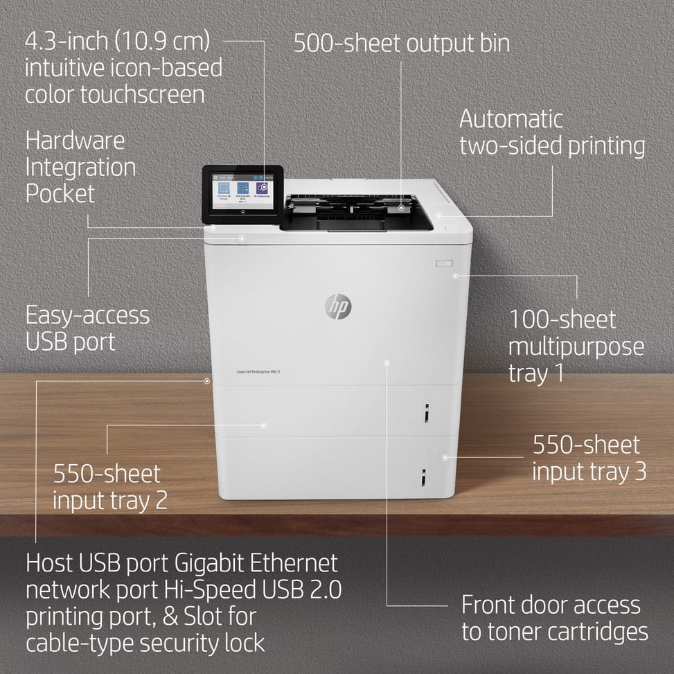 HP LaserJet Enterprise M612dn Monochrome Laser Printer (7PS86A) — image 8
