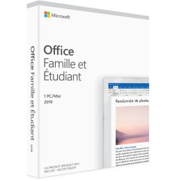Microsoft Office Famille et Étudiant 2019 pour Windows/MAC - Français (79G-05195)