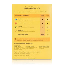 Microsoft Office pour Mac 2011 Home and Student Français DVD (GZA-00138)