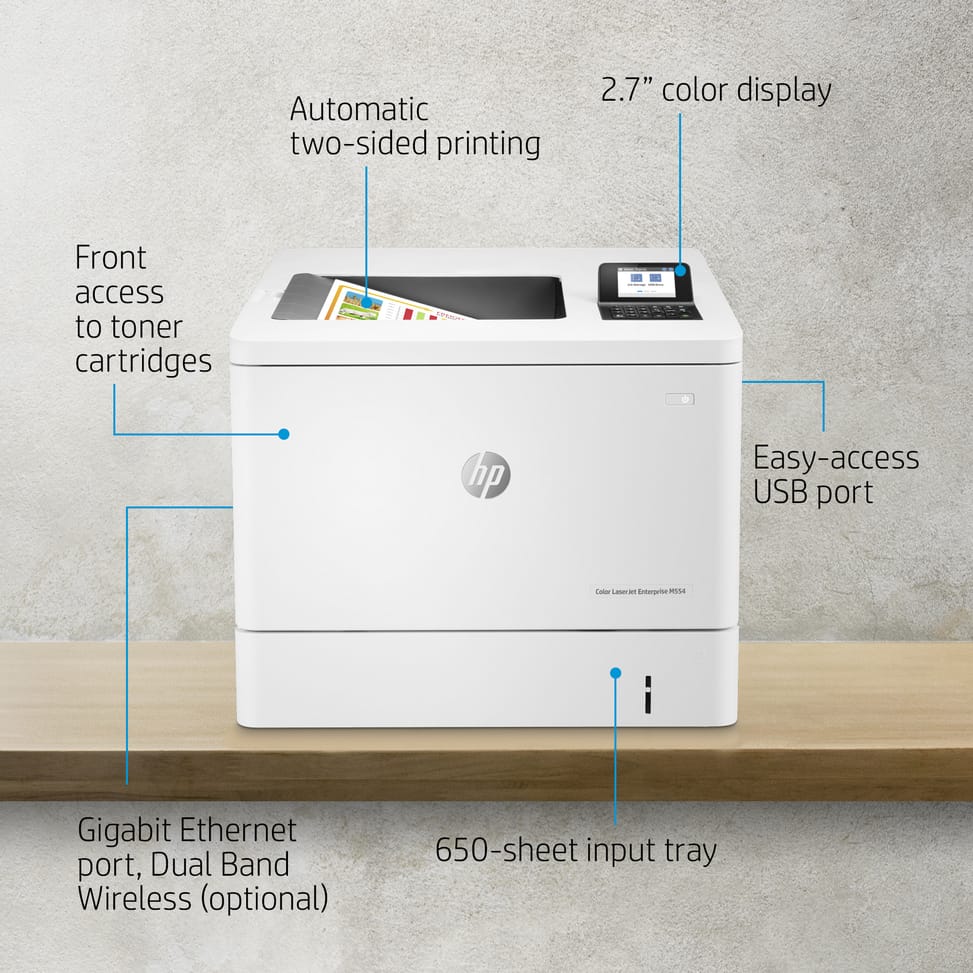 طابعة ليزر ملونة HP LaserJet Enterprise M554dn (7ZU81A) — صورة 7