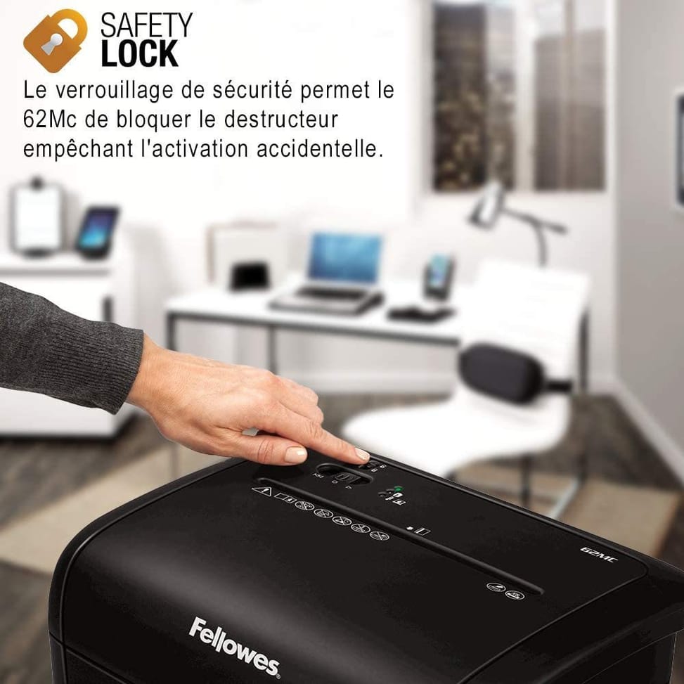 Destructeur Fellowes Powershred® 62MC broyeur Microshred (4685201)