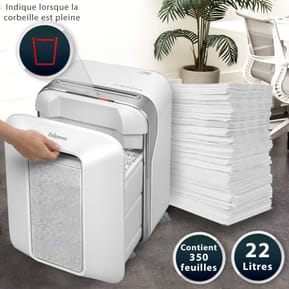 Destructeur Fellowes Powershred® LX201 — Sécurité P-5 · 22 L · 12 feuilles/passage — image 4
