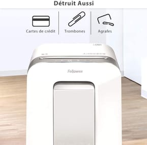 Destructeur Fellowes Powershred® LX201 — Sécurité P-5 · 22 L · 12 feuilles/passage — image 6