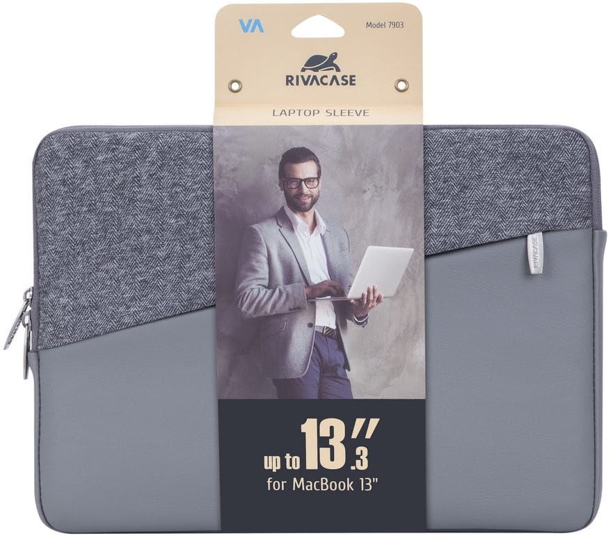 Pochette Rivacase 7903 pour MacBook Pro 13,3" gris