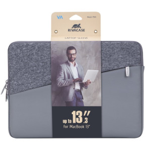 Pochette Rivacase 7903 pour MacBook Pro 13,3" gris