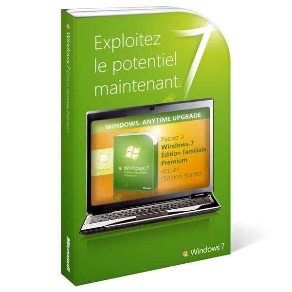 Microsoft Windows 7 Edition Familiale Premium - Mise à jour depuis Windows 7 Starter Français - Boite (4WC-00014) — image 1