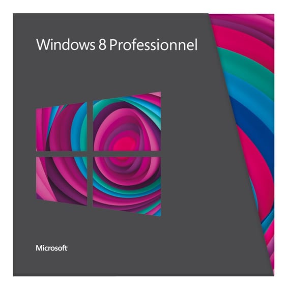 Microsoft Windows 8 Pro Français 32/64 bits DVD - Mise à jour - Boite (3UR-00020)