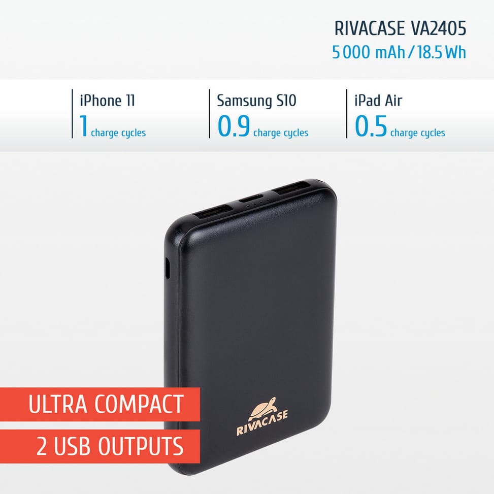 Batterie portable rechargeable Rivacase Rivapower VA2405 5000 mAh