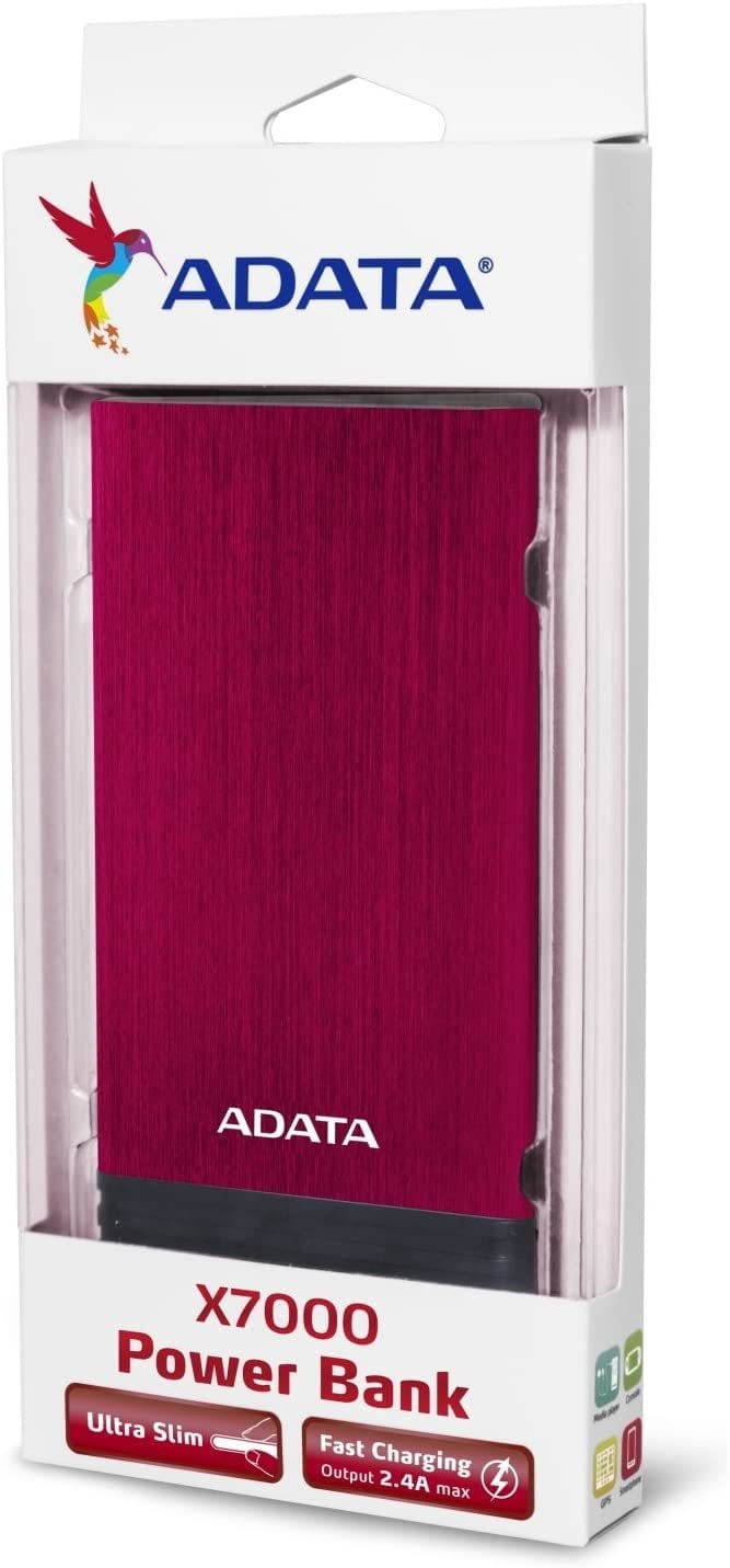 Banque d'alimentation ADATA X7000 Rouge - Powerbank de 7000 mAh (AX_7000)
