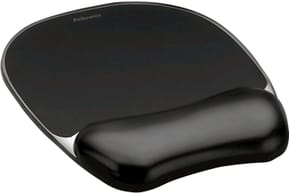 Tapis de souris - Repose-poignets Fellowes Gel Crystal™ Noir (9112101)