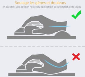 Tapis de souris - Repose-poignets Fellowes Gel Crystal™ Noir (9112101) — image 2